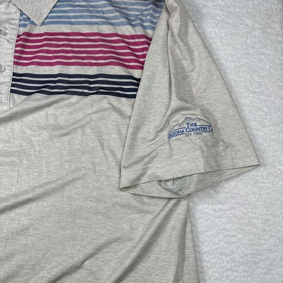 Straight Down Golf Polo Shirt Large Arizona Country Club Stripes - Picture 5 of 8